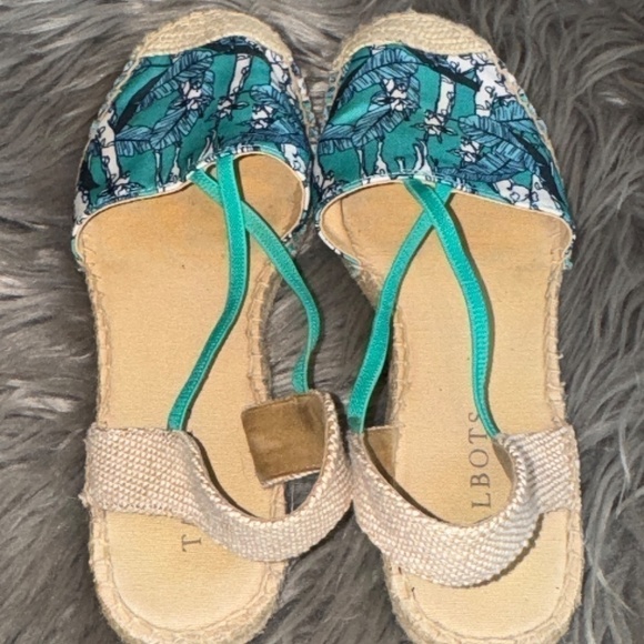 EUC Talbots Ivy Canvas Espadrille Flats in Jungle Botanical Size 6.5 - Picture 6 of 9
